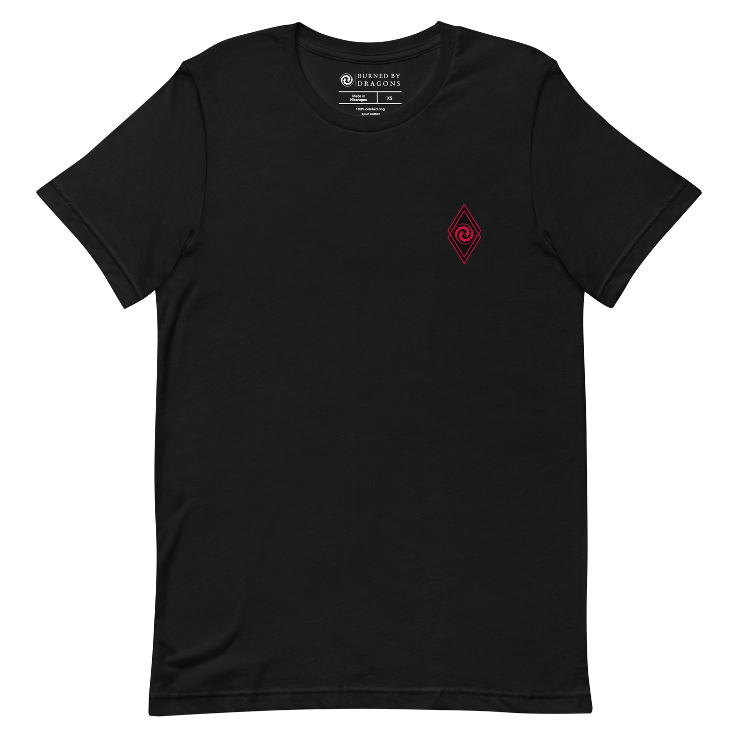 Red Wave Dragon Tee - black