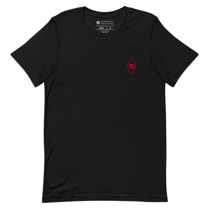 Red Wave Dragon Tee - black