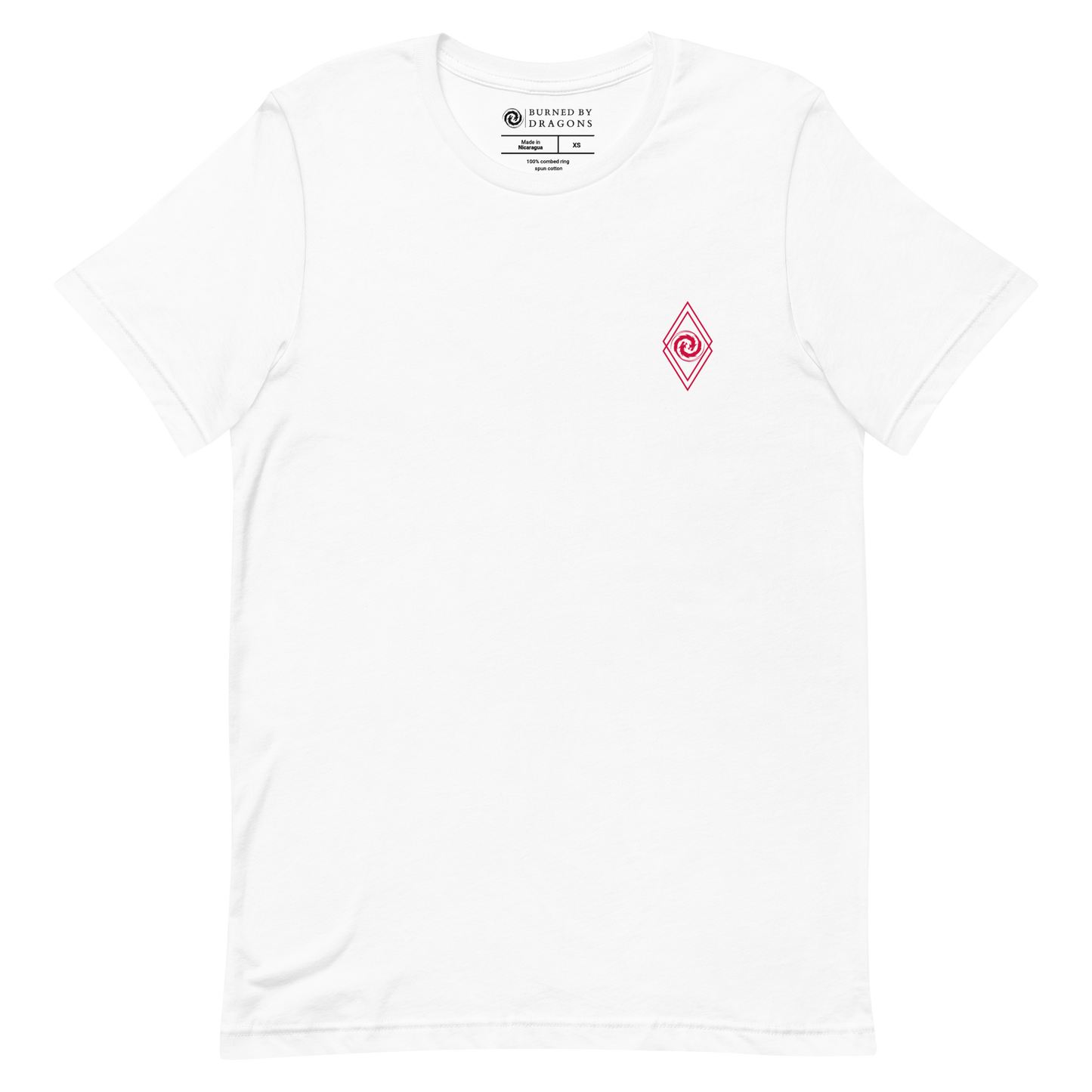 Red Wave Dragon Tee - white