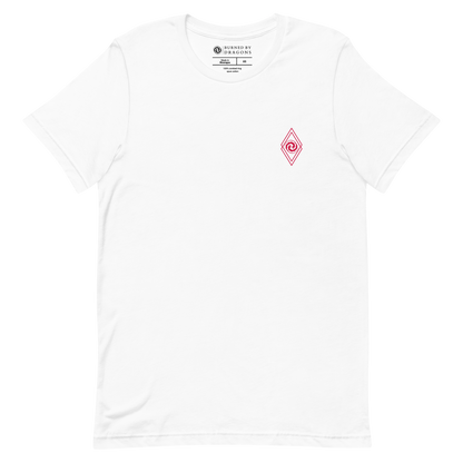 Red Wave Dragon Tee - white